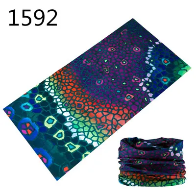 Printed scarf 1551-1600 Flower Animal Print Turban Seamless Bandanas Headwear Scarf Magic Headband Face Mask Wrap Bike Headscarf Frauen Schal