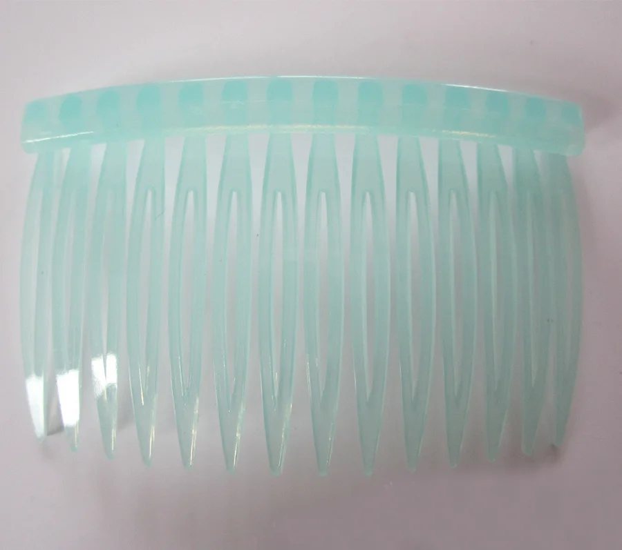 Mint Green 20 шт 4,5 см* 7,0 см 14 зубьев конфеты красочные пластиковые боковые гребни для diy аксессуары для волос простой гребень ручной работы материал - Цвет: Mint Green