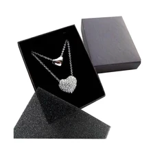 Органайзер для ювелирных изделий, ящик для хранения колец, Подарочная коробка, темно-фиолетовое ожерелье, шкатулка для ювелирных изделий, подвеска, упаковка, витрины 8x6x2,8 см