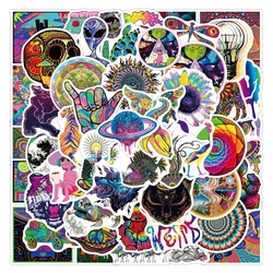 Autocollants colorés psychédélique pour voiture, Cool, esthétique, guitare, bagage, dessin animé, ordinateur portable, décalcomanies, jouets pour enfants, 10/30/50 pièces 