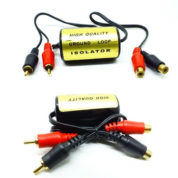 

RCA Audio Noise Filter Suppressor Ground Female To Male Anti-Noise Long Life Loop Isolator For Car And Home Stereo