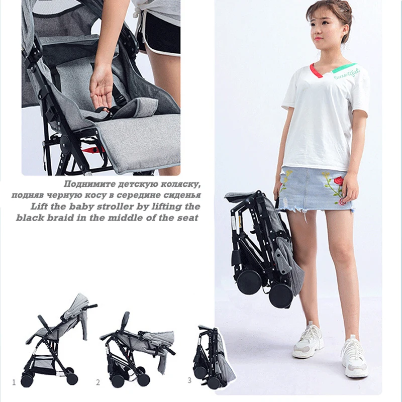  2019 baby stroller can be taken apart double stroller portable twins strollers can sit can be folde