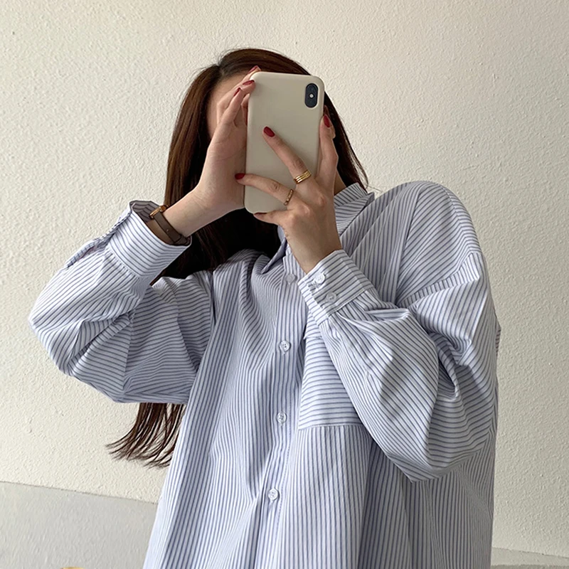 GOOHOJIO 2020 винтажные женские рубашки Blusas Свободные весенние осенние блузки