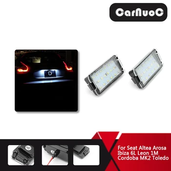 

For Seat Altea Arosa Ibiza 6L Leon 1M Cordoba MK2 Toledo 5P LED No Error Bulb Car Number License Plate Light Trunk Lamp