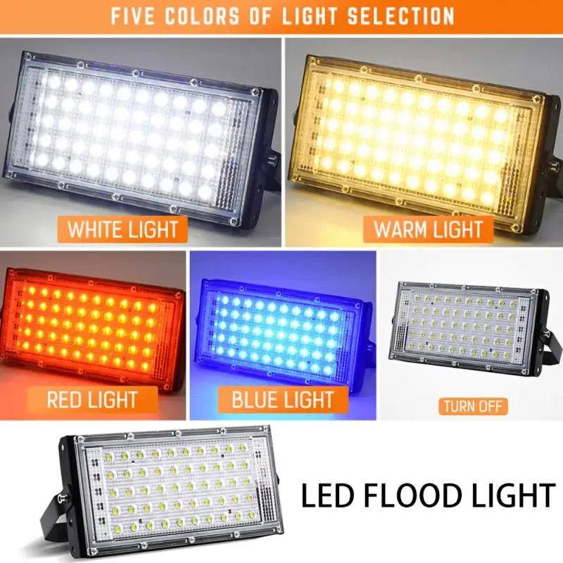 LED Security Floodlight 50W Flood Lights Indoor Outdoor Garden Waterproof Lamp Outdoor Lighting