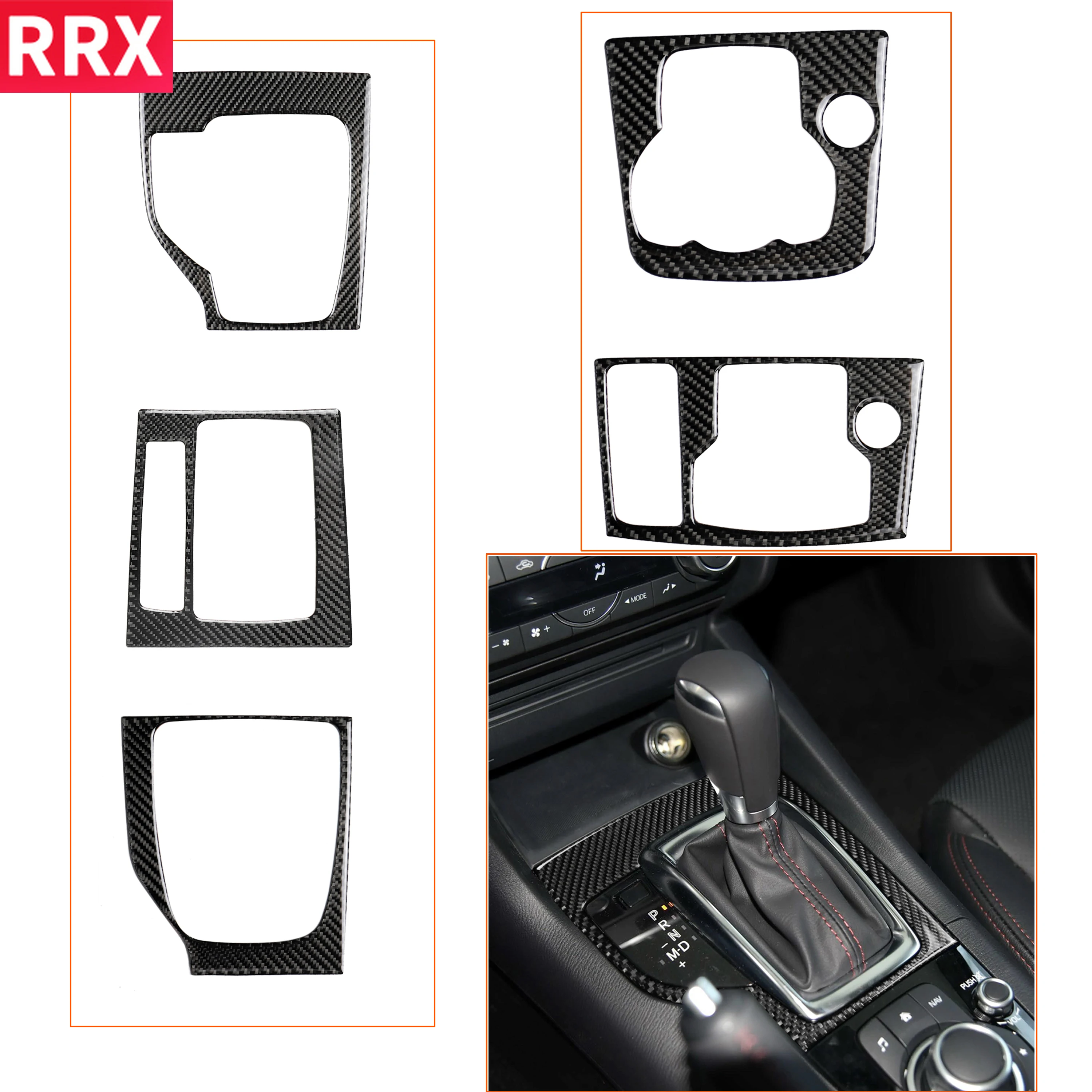For Mazda3 Axela BM 2013-2016 Car Accessories Carbon Fiber Interior Gear Shift Panel Frame Media Buttons RHD LHD Cover Sticker | Автомобили