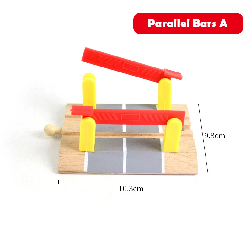 Wooden Track Railway Accessories Bridge Train Station Tunnel Cross Compatible All Brands Wood Track Educational Toys for Kids 18