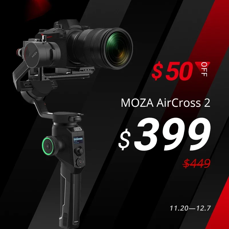 MOZA Aircross 2 Gimbal стабилизатор для камеры до 7 фунтов для автоматической настройки покадровой съемки - Комплект: Standard Package