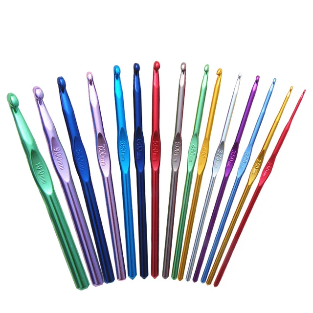 Multicolor Pack Of 6 Crochet Hooks 2Mm-5Mm Aluminum Knitting