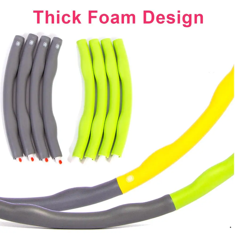 8 Section Fitness Sport Hoop Body Building Thin Waist Fitness Circle Equipment Removable Foam Hoop Adult Gymnastic Hoop Gym