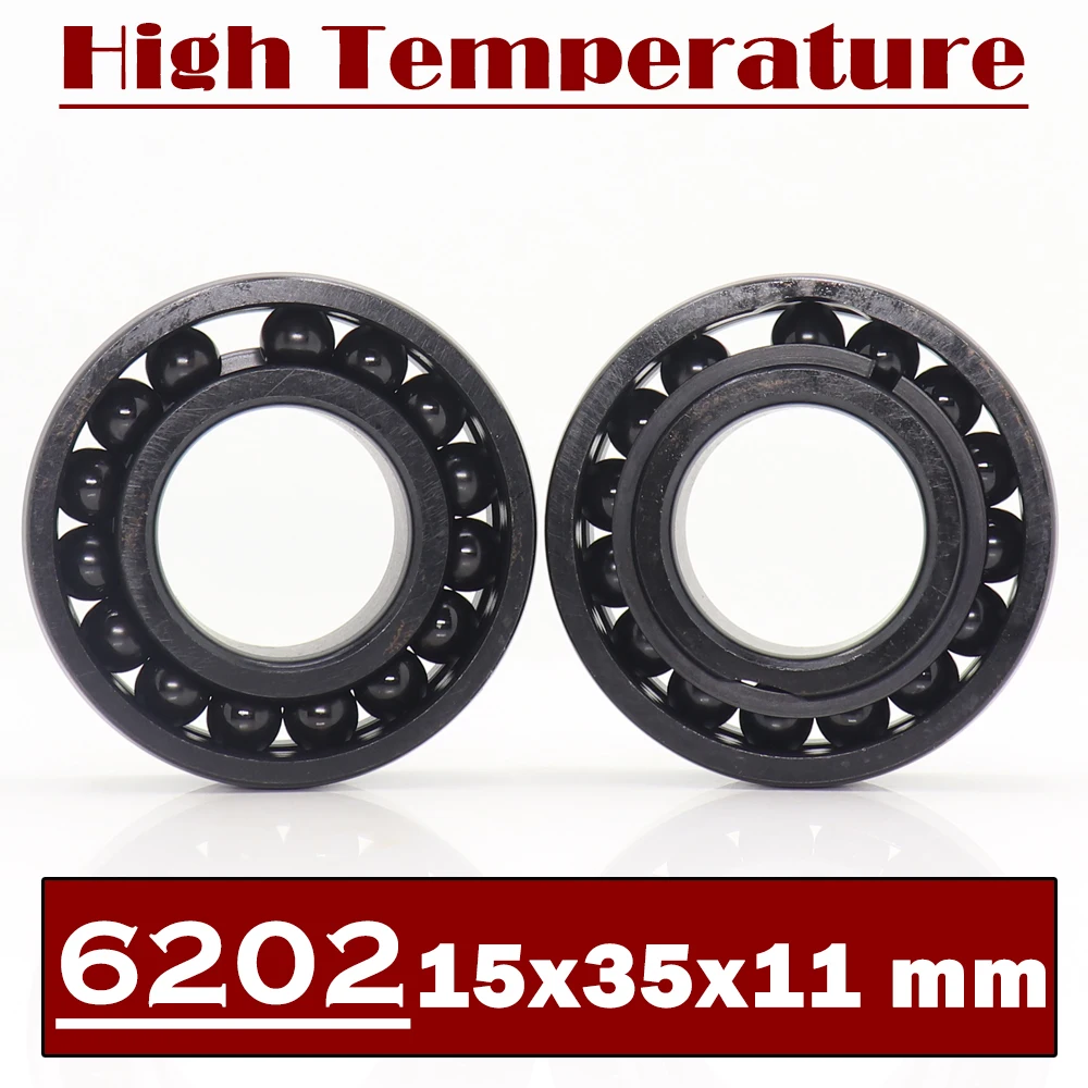 

6202 High Temperature Bearing 15*35*11 mm ( 2 Pcs ) 500 Degrees Celsius Full Ball Bearing