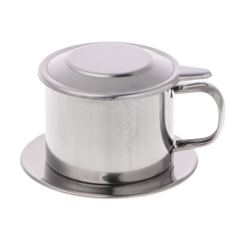 

Vietnamese Coffee Filter Stainless Steel Maker Pot Infuse Cup Serving Delicious