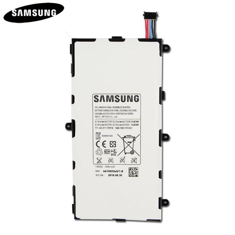 Планшет Батарея T4000E T4000C T4000U для samsung GALAXY Tab3 7,0 T210 T211 T2105 T217A подлинные батареи 4000 мАч