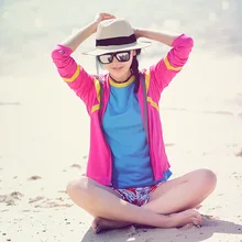 Спортивная одежда для йоги, Женская быстросохнущая футболка с длинным рукавом, женская пляжная Солнцезащитная рубашка, уличный кардиган, Пляжная эластичная