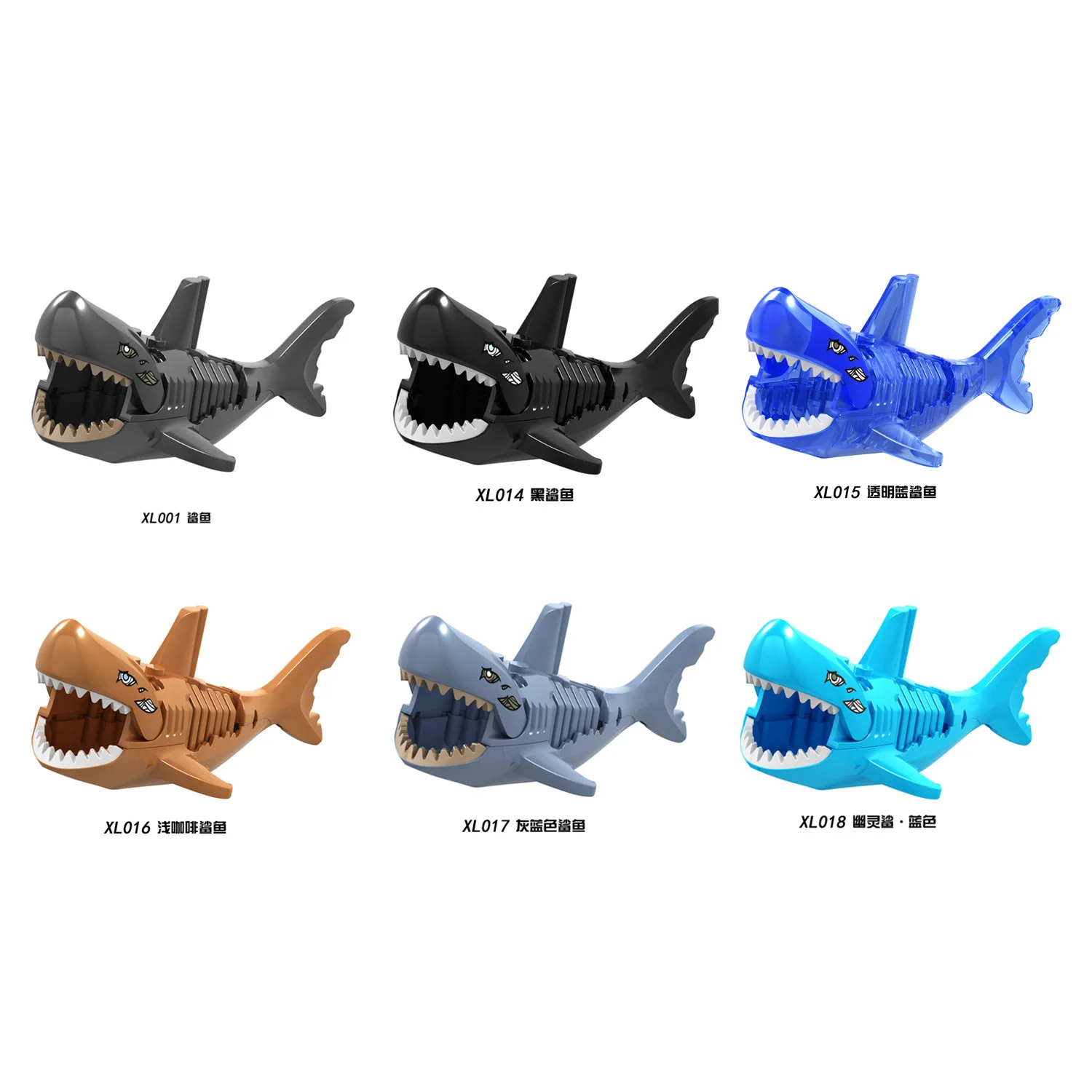 

6Pcs Colors LELE The Caribbean of Pirates Ghost Zombie Sharks Figure Blocks Construction Bricks Building Toys For Children