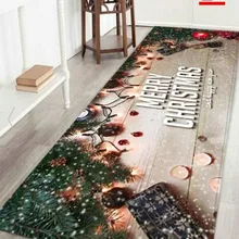 WUJIE 60x180 см противоскользящие рождественские коврики для гостиной, мягкий дверной коврик с Санта Клаусом, напольный коврик, домашний декор, 9 видов стилей, кухонный коврик