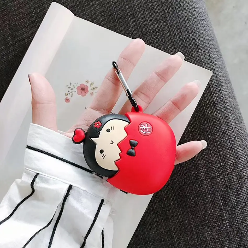 Чехол для наушников с объемным дельфином для Airpods 2, чехол с силиконовой пандой для Airpods, чехол для наушников, мышь для Earpods, наушники с кольцом