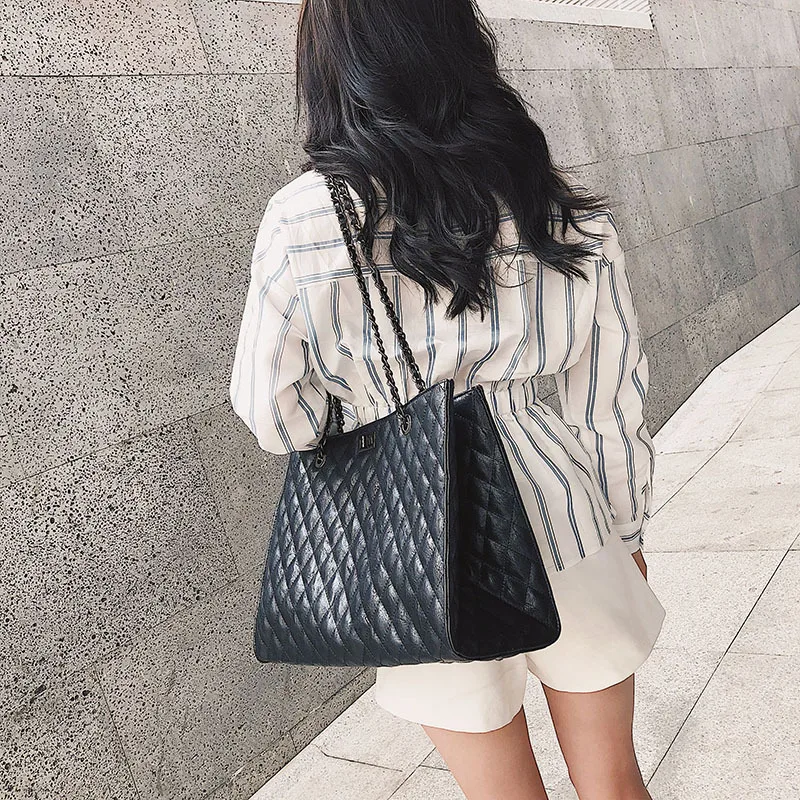 

Bag Women's 2019 New Style Simple Glorious Handbag Large Capacity Rhombus Chain Bag