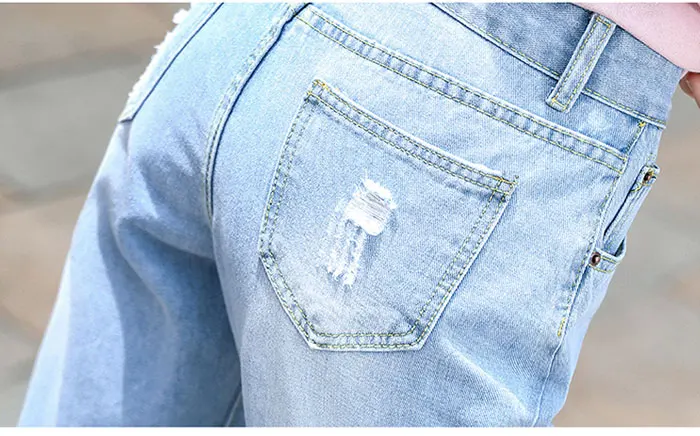 Винтажные женские джинсы для женщин в стиле бойфренд мама с высокой талией синие повседневные джинсы-карандаши рваные корейские рваные свободные