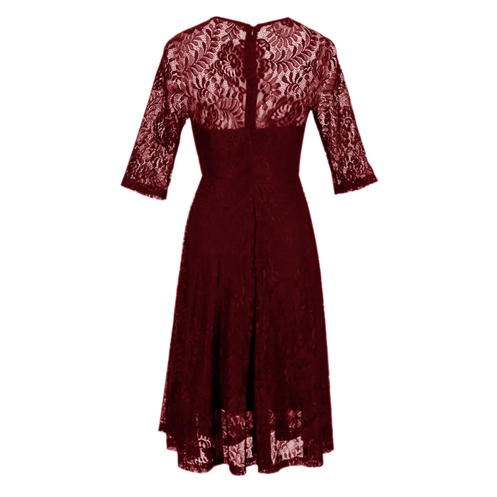 Женское платье, Цветочная сетка, открытая, официальное, кружевное, винтажное, туника, короткий рукав, тонкое, свадебное, миди платье, вечерние, элегантное, ночное платье# G7