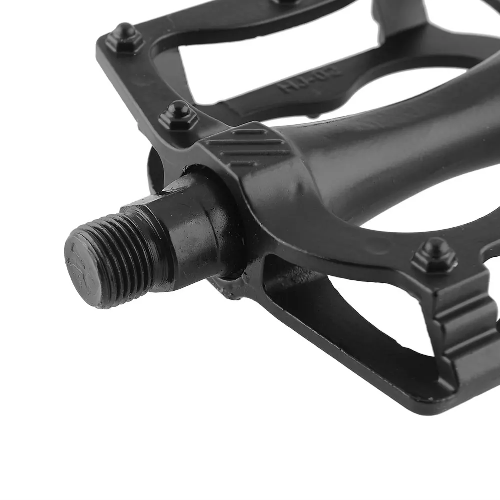1 Pair MTB Cycling Road Mountain Bike Aluminum Alloy Flat Platform Pedals Black