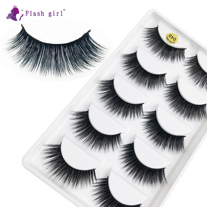 

The newest 048 100% handmade 5pais 3D mink Eyelashes comfort and wispy false Eyelashes
