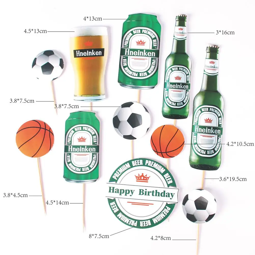 Yiwa летняя прохладная пивная бутылка торт карта торт украшение торт вставка бумага нетоксичное надежное качество