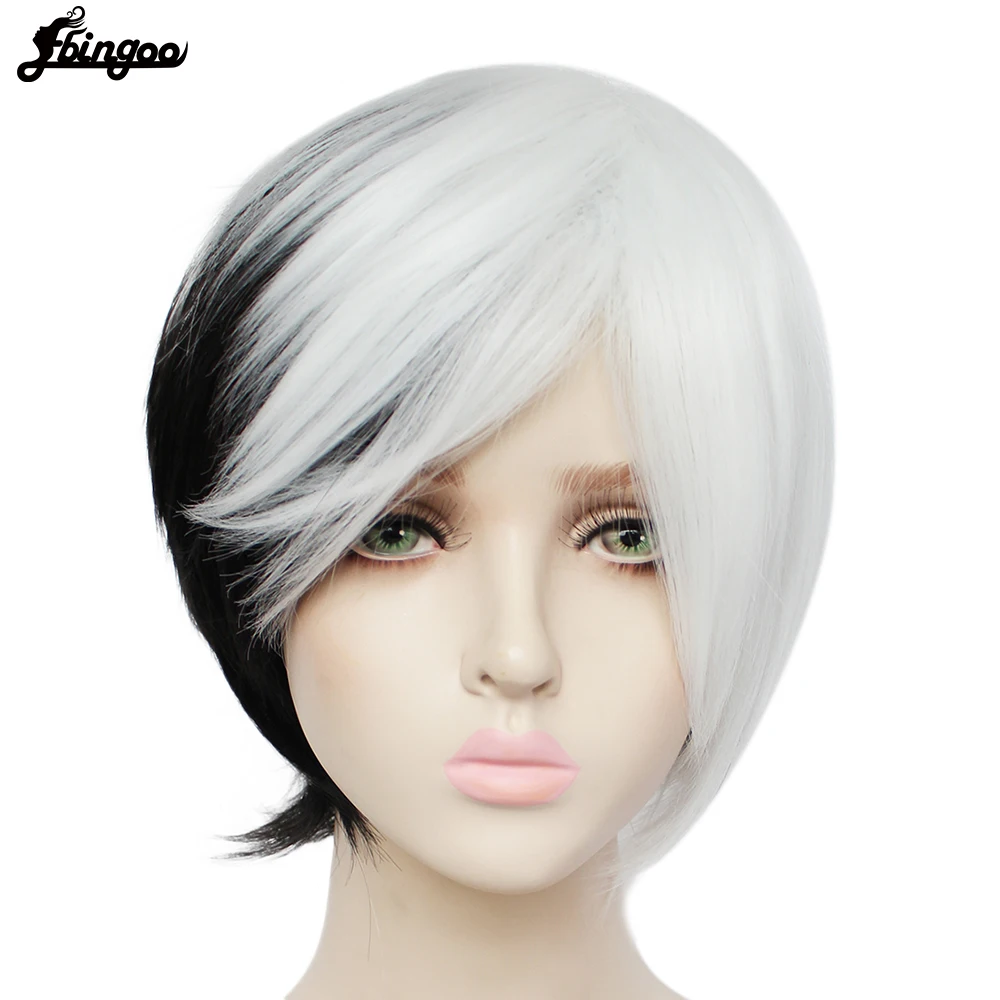 Ebingoo Blonde Wig for Men Wig Cap Short Straight Wavy Cosplay Synthetic Wig for Costume Anime Party 