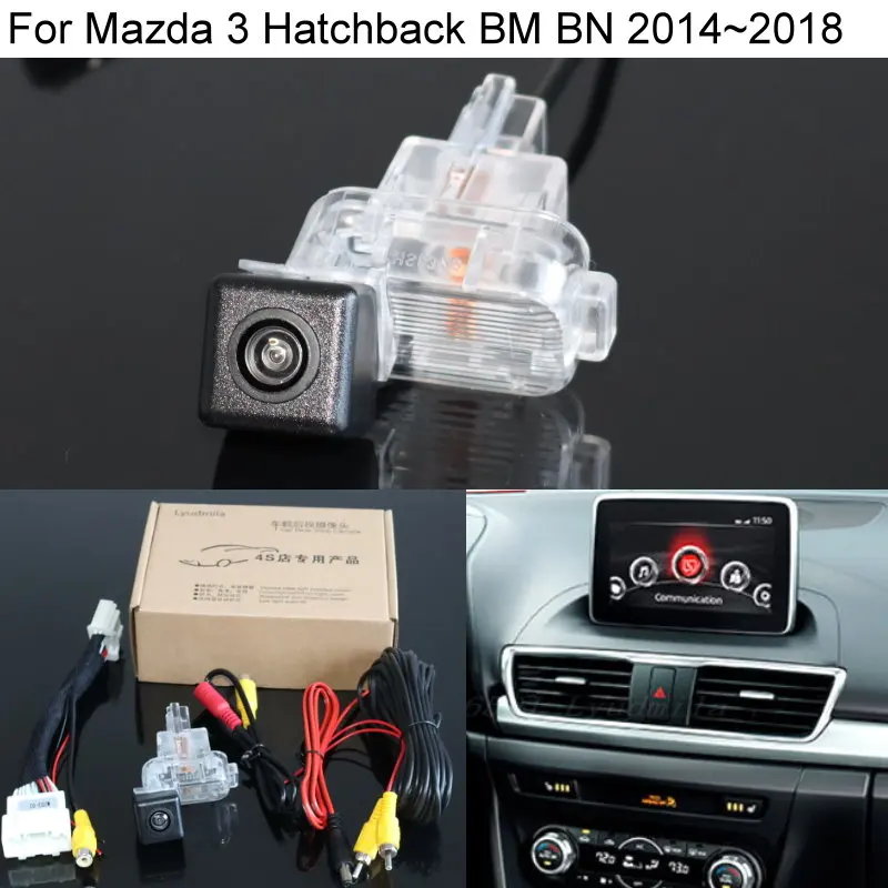 

Car Rear View Camera Sets For Mazda 3 Mazda3 Hatchback BM BN 2014 2015 2016 2017 2018 OEM Screen Compatible HD Backup Reverse