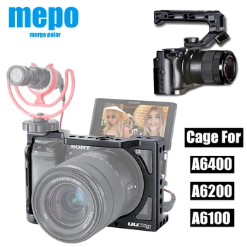 

Vlog Metal Camera Cage for Sony Alpha A6400 A6300 A6100 Hand Grip Camera Rig Microphone Vlogging Frame DSLR Camera Accessories