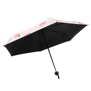 

Five-Fold Umbrella Manual Fruit Umbrella Capsule Umbrella Black Glue Sunscreen Uv Protection Umbrella