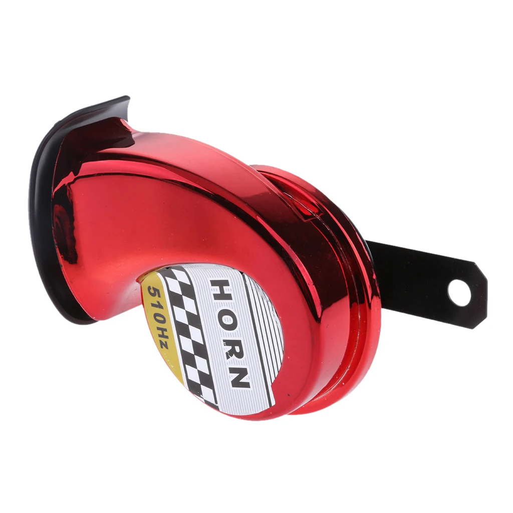 Car Motorcycle 130dB Loud Snail Air Horn Siren Waterproof 510hz 12V DC Red