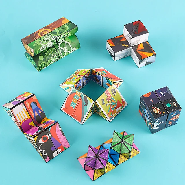 New Infinity Finger Flip Magic Cube Children Adult Decompression Fidget Toy Changeable Puzzle Relieve Stress Relief Cube Toys 5
