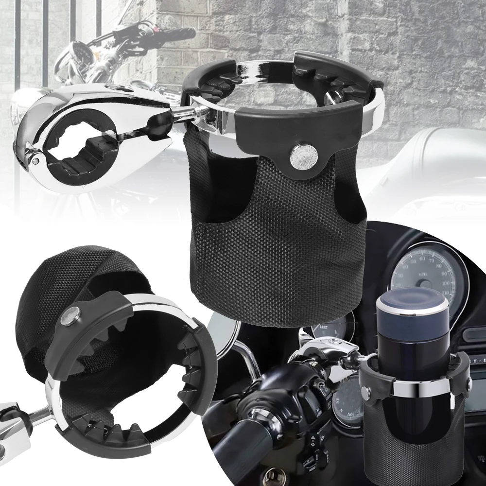 Motorcycle Cycling Drink Cup Holder Water Beverage Support Handlebar Bottle Holder for Harley Honda Motorbike/Bike Accesories motorcycle accessories motocross cup holder motorbike handlebar drink cup mounted for goldwing 1800 골드윙 gl1800 f6b 2013 2017 atv