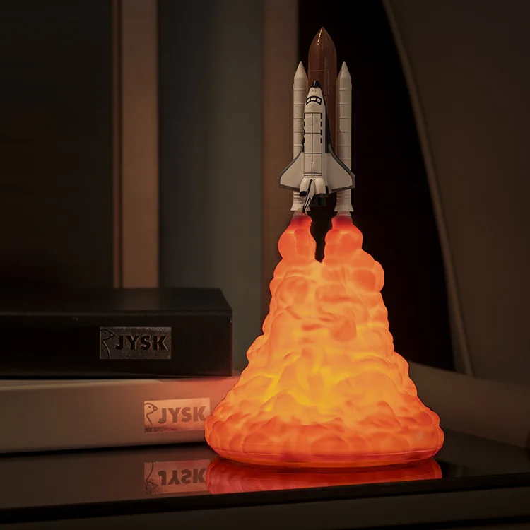 3D печать ракеты космический корабль лунные лампы светильник светодиодный