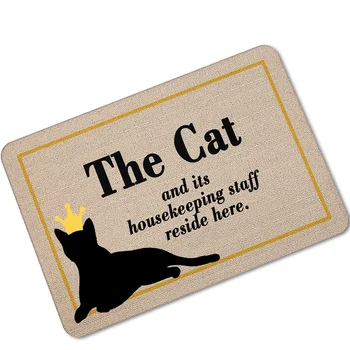 

Cat Dag Printed Floor Mat Anti-slip Floor Kitchen Carpet Toilet Tapete Water Absorption Non-slip Rug Porch Funny Doormat