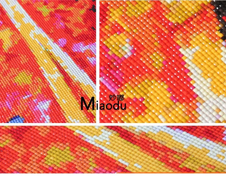 MIAODU 5D DIY квадратная Алмазная вышивка Картина на холсте Алмазная мозаика стразами Выкройка рукоделия домашний Декор Цветы