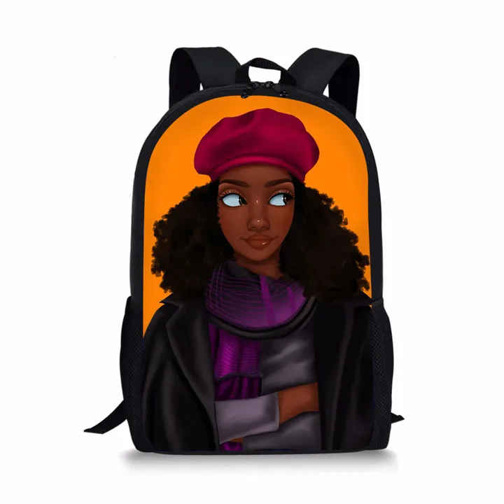 Nopersonality черная Африканка Волшебная книга сумки Африканский комплект школьных сумок для детей стильные элементарные Детские американские рюкзаки - Цвет: Z5003C