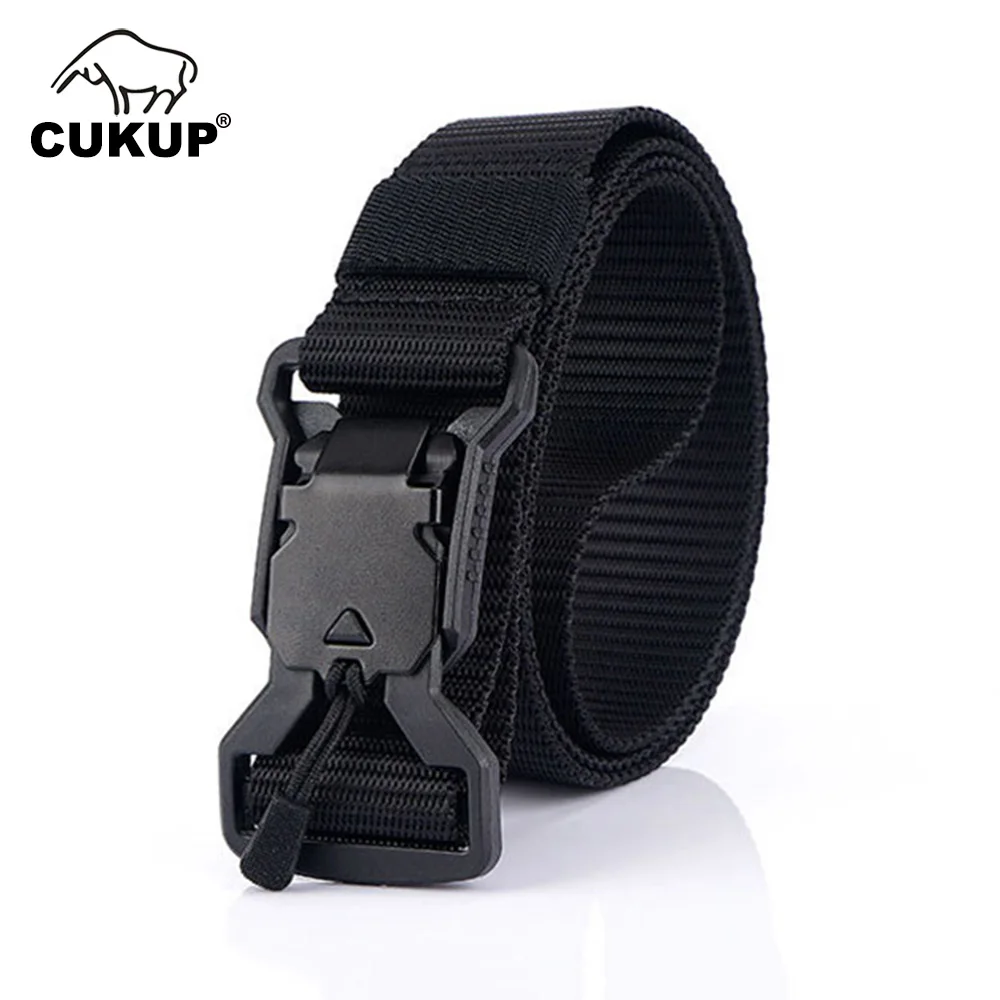 CUKUP 2020 New Design Good Quality Nylon Belts for Unisex 125cm Size Hard Magnetic Buckle Belt 3.0cm Width Accessories CBCK202 | Аксессуары