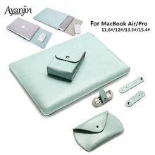 Водонепроницаемый ноутбук рукав 11,6 12 13,3 15 15,4 дюймов PU кожа Сумка для ноутбука мышь мягкая сумка чехол для Macbook Air Pro 11 12 13 15