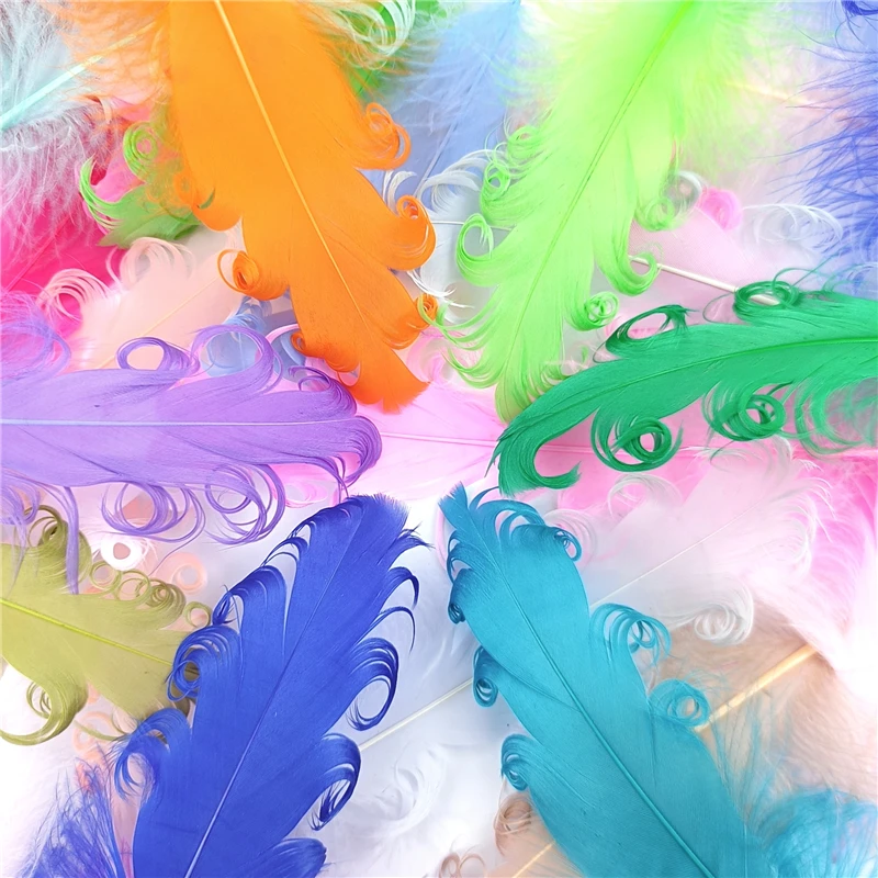 Goose feathers 20Pcs spiral 12-18cm for wedding party decoration DIY