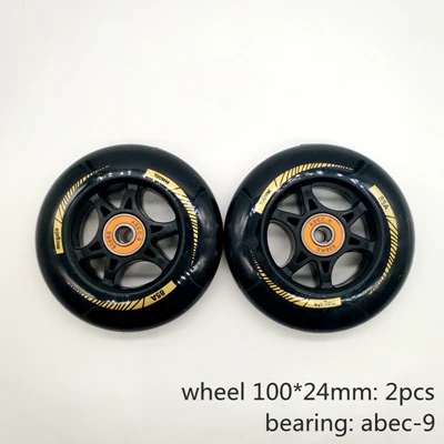 Колеса скутера 100*24 мм 110*24 мм PU колеса 2 шт./лот - Цвет: 100x24