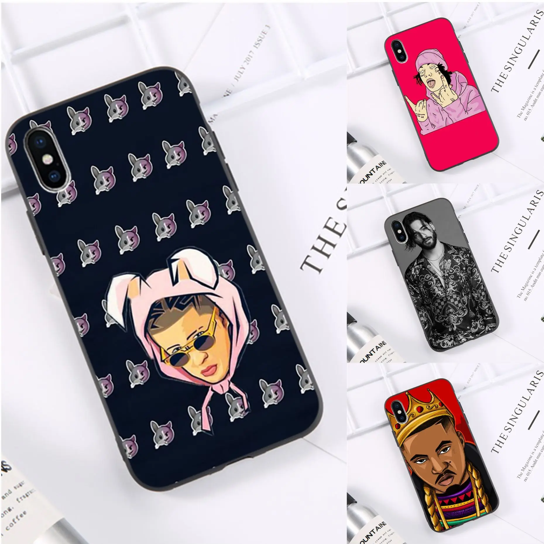 Чехол для телефона bad Bunny Maluma Ozuna POP Hip Hop Rapper на заказ fundas iPhone11 pro XS MAX 8 7 6 6S Plus X 5 5S SE