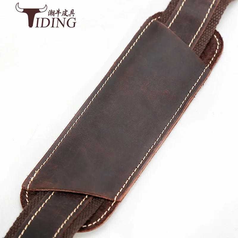 

Tiding Men MEN'S Real-leather Bag Strap Shoulder Bag Briefcase Full-grain Leather Destroyed with 7711