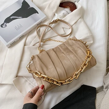 

Cute folds Underarm Bag Small suede Leather Crossbody Bag for Women 2020 Elegant Shoulder Handbag Female Lady Hand Bag