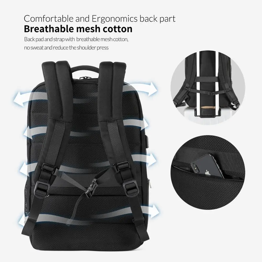  Tigernu New Man Backpack Fit 17 inch Laptop USB Charging Backpack Male Back Pack Anti Theft Mochila