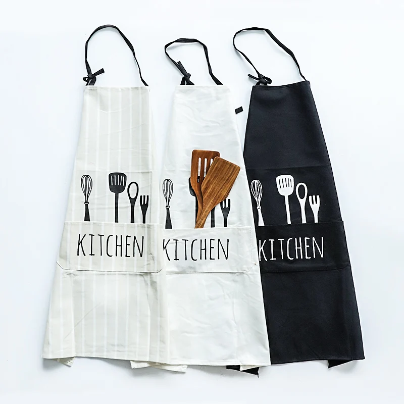 

womens aprons with pockets Spoon Fork Kitchenware apron for the kitchen unisex Coffee and shop bakery Baking Smocks apron bib