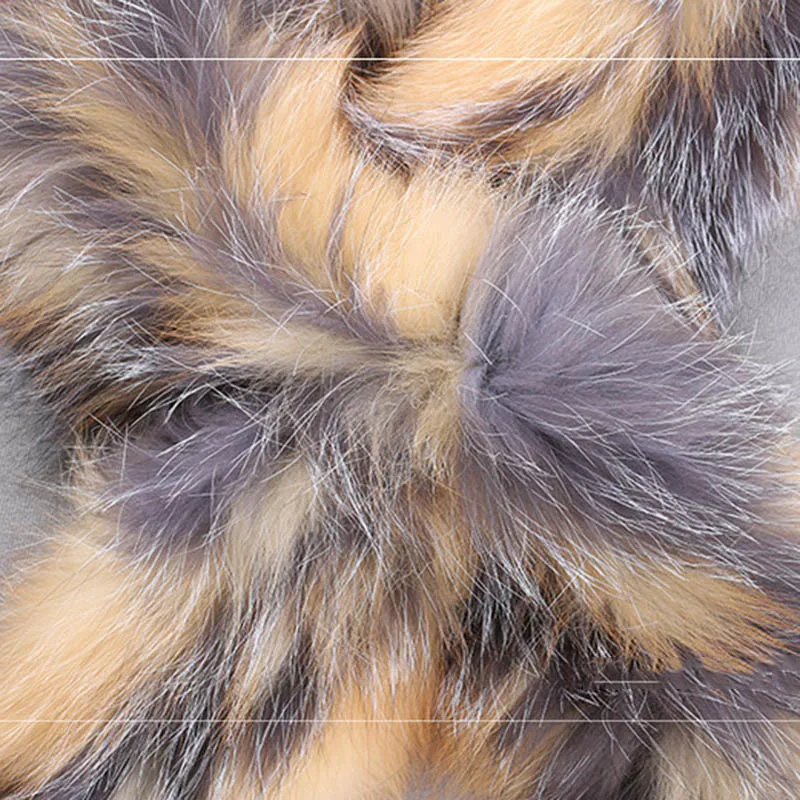 Шарф из натурального меха, Зимний вязаный шарф из меха лисы, мягкий плюшевый шарф из меха лисы, длинный шарф из меха лисы с обеих сторон,, бренд MS. MinShu