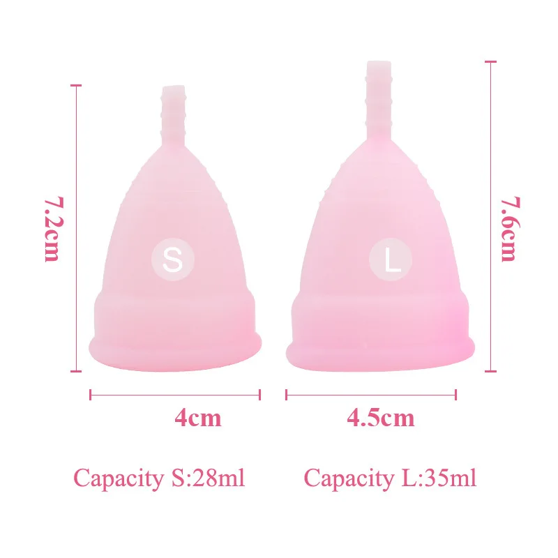1pcs Excellent medical silicone menstrual cup Feminine Hygiene vagina menstrual collector Reusable Menstrual Health Care Cup