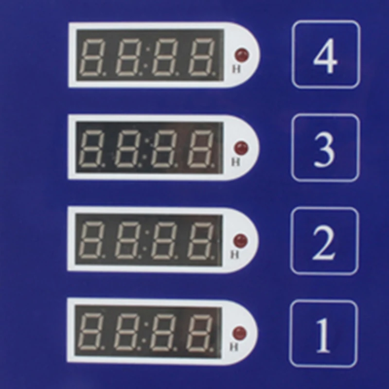 Stainless Steel Commercial Kitchen Four-Channel Timer 4 Fourth Button Digital Button Timing Reminder Countdown Loud Alarm,Us Plu